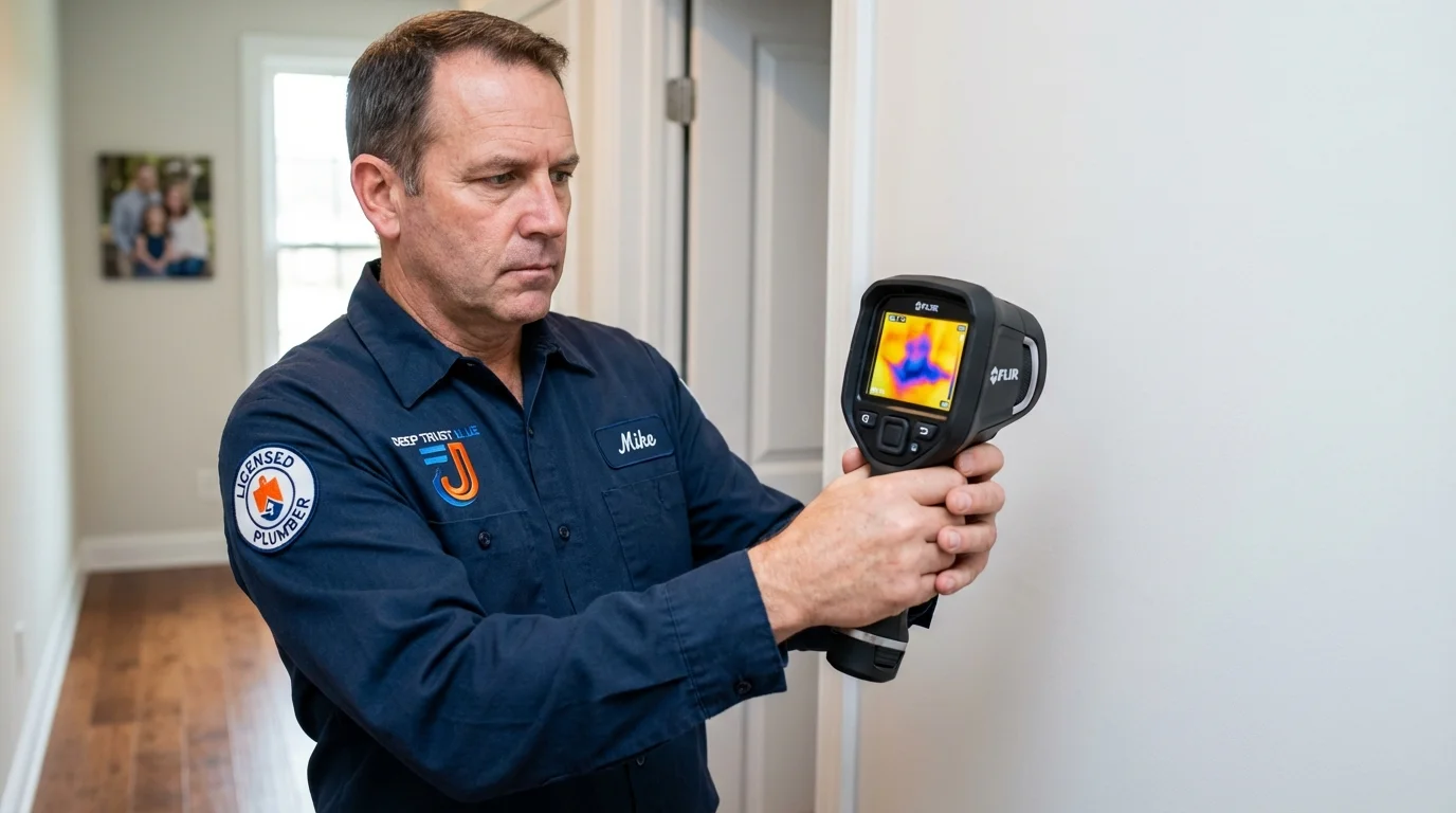 Thermal imaging leak detection by Johns Plumbing LLC in Le Grand